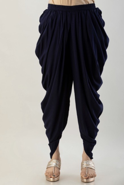 Ahalyaa Women Black & Golden Yoke Design Kurti with Dhoti Pants -  Absolutely Desi