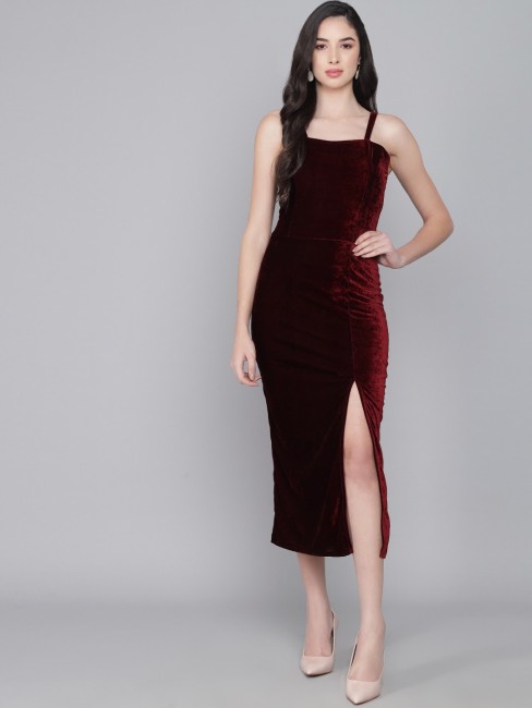 Buy Fashion triangle Women Red Velvet Gown Dress L Online at Best Prices  in India  JioMart