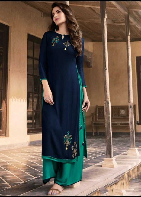 Buy Green Faux Georgette Designer Party Wear Palazzo Suit  Palazzo Salwar  Suits