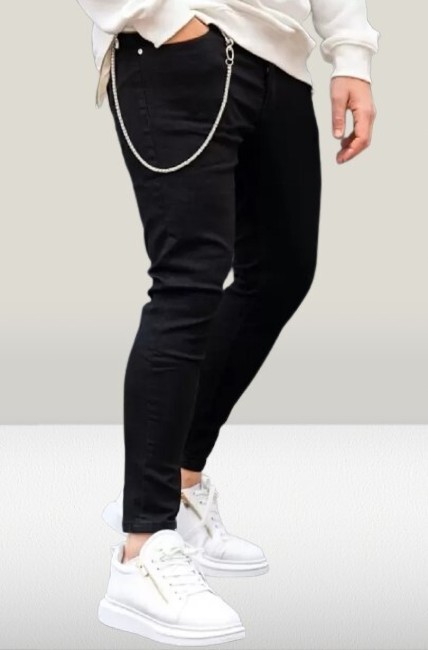 Buy Stylish Black Printed Funky Demin Jeans For Men Online at Lowest Price  in India - JustWao.com