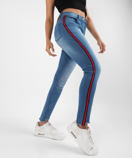 Side stripe jeans store flipkart