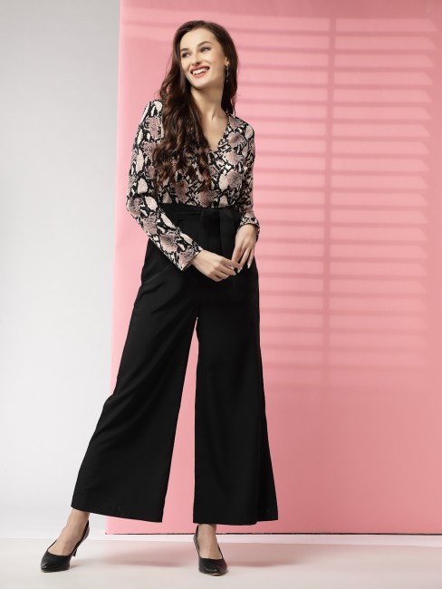 Buy Cover Story Black Embroidered Jumpsuit for Women Online  Tata CLiQ