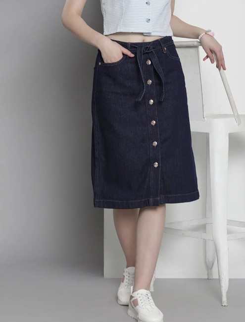 Knee length skirts best sale flipkart