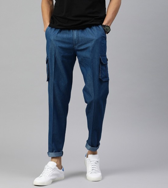 Jeans and Mens Casual SlimCut High Trousers India  Ubuy