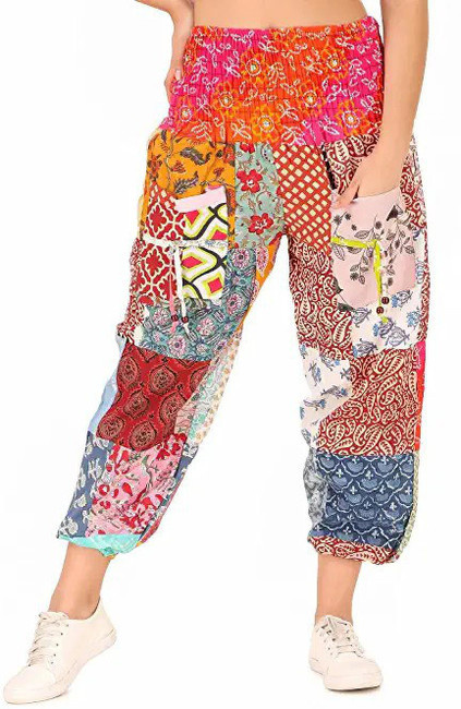 Bagilaanoe Plus Size Womens Baggy Casual Wide Leg Trousers Elastic Waist  Loose Capri Harem Pants Solid Hippie Trousers Lounge Pants with Pockets  S5XL  Walmartcom