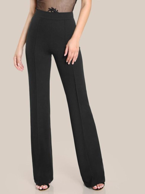 POUR FEMME Exclusive Design Mid Waist Ankle Length Business Trouser  Womens Pant with Fine Quality Belt  Pour Femme India