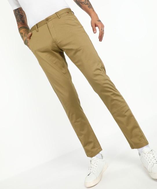 METRONAUT Slim Fit Men Viscose Rayon Khaki Trousers  Buy METRONAUT Slim  Fit Men Viscose Rayon Khaki Trousers Online at Best Prices in India   Flipkartcom