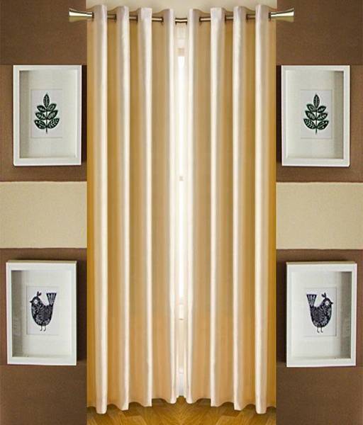 Panipat Textile Hub 213 cm (7 ft) Polyester Door Curtain (Pack Of 2)