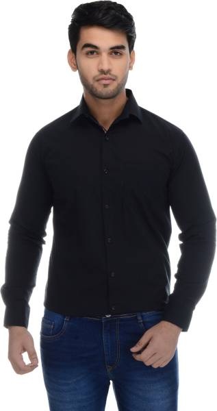 BEN MARTIN Men Solid Formal Black Shirt