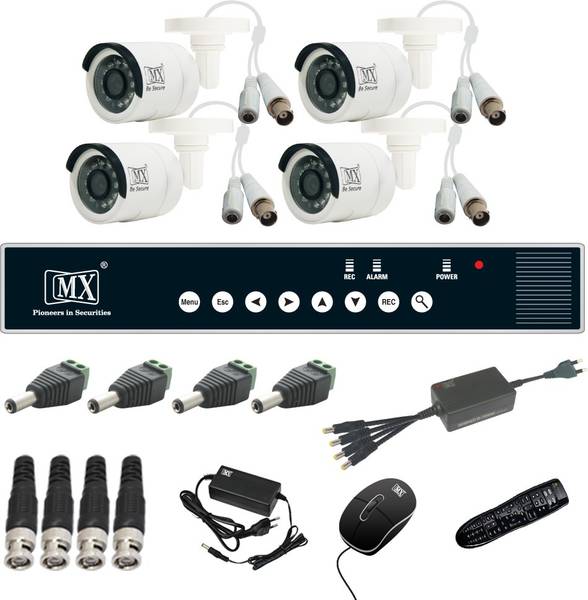 MX CCTV Cameras Kit 4 Channel Analog System w/ Analog Camera BNC DC pin & 1 DVR - Set8 Security Camera