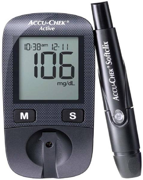 Buy Accu-Chek Active Glucometer (40 Strips, Black) Online at Lowest ...