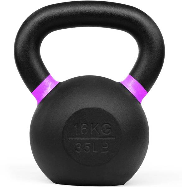 KOBO 16 Kg Cast Iron for Strength and Conditioning Black Kettlebell