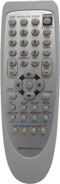 LipiWorld RC 115/D CRT TV Universal Remote Control Compatible For  CRT TV ONIDA Remote Controller