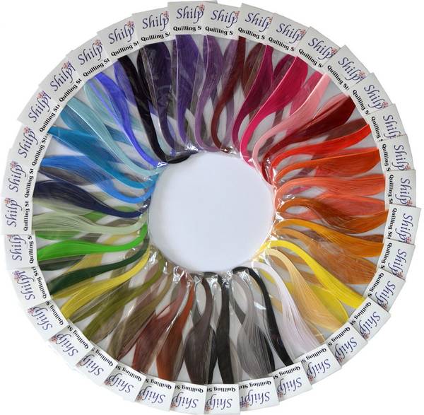 SHILPI Quilling Paper 1750 Strips Set 3mm, 35 Colors, 35 packs