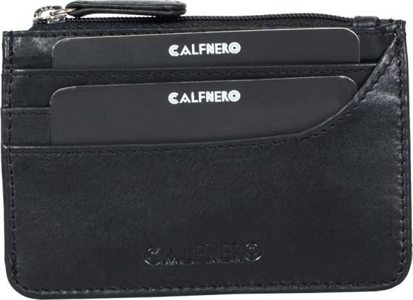 Calfnero Men Black Genuine Leather Card Holder