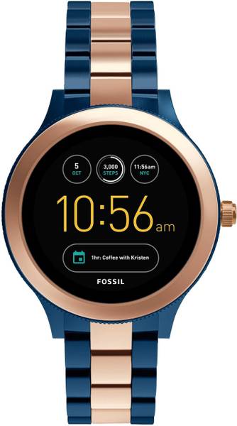 Buy Fossil Q Venture Smartwatch (Blue/Gold Strap, 42mm) Online at Lowest Price in India
