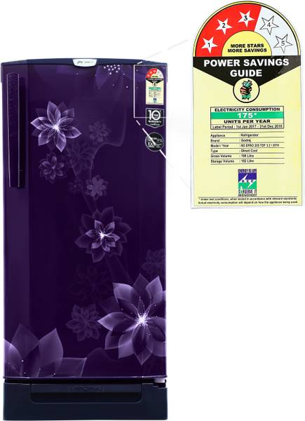 Buy Godrej 190 L Direct Cool Single Door 5 Star Refrigerator (RD EDGEPRO 205 TDF 3.2, Jazz ...