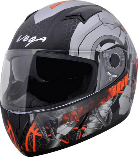 VEGA CARA D/V DULL BLACK ORANGE Motorbike Helmet