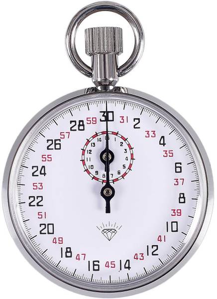 BALRAMA 1/10 Second Recorder Diamond Stopwatch 504 Mechanical Watch Timer 13 Jewel Brass Chromed Professional Sport Watch Timer Analog Mechanical Stop...
