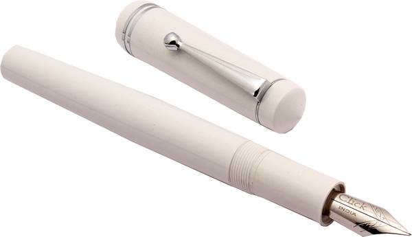 Ledos Glare Collection Diplomate Acrylic White FLEX NIB & 3in1 Ink Fill Fountain Pen