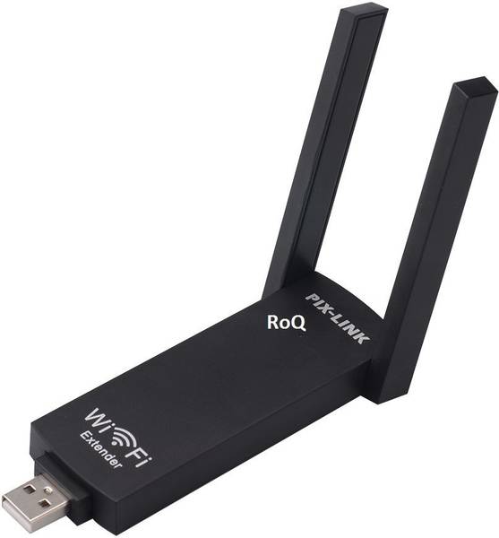 ROQ Mini Portable Wirless USB WiFi Repeater WiFi Range Extender 2.4 GHz 300 Mbps Wifi Speed Single Band External Antenna Access Point Mode