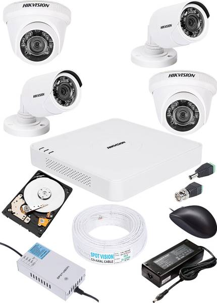 Hik Vision HIKVISION 1MP HD 4 CHANNAL DVR DS-7A08HGHI-F1/N OR DS-7AO84HGHI-F1/ECO & 2Pcs BULLET 720p DS-2CE1ACOT-IRP OR DS-2CE1ACOT-IRP/ECO CAMERA AND...