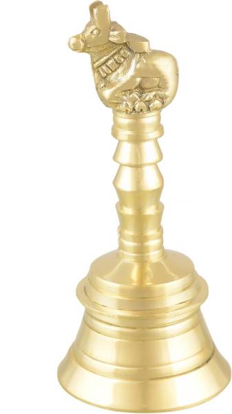 Magic's Max Decorative Pooja Bell Poojan Temple Religious and Spiritual Item Brass Pooja Bell