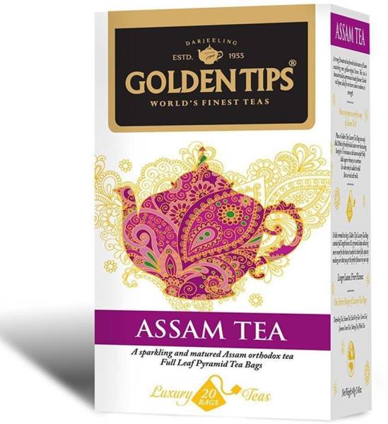 Golden Tips Assam Pyramid Tea Bags Black Tea Box