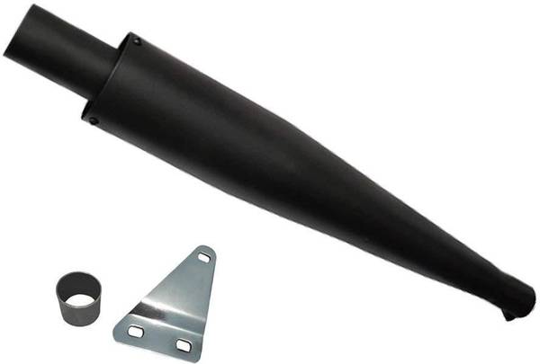 Dhe Best Wild Boar/Wildboar Full Black Glasswool/Filter Exhaust Silencer Royal Enfield Thunder Bird 350 Royal Enfield Thunder Bird 350 Full Exhaust Sy...