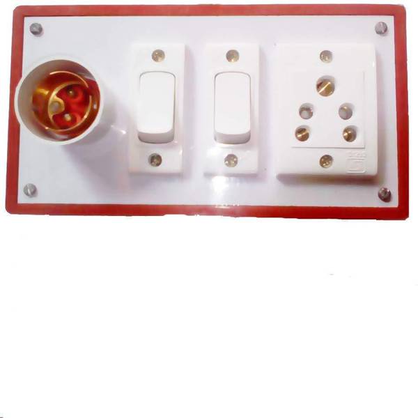Hind Home Fiber Board with Socket , Switch and Bulb holder for Commercial and Home Use 210 A Three Pin Socket