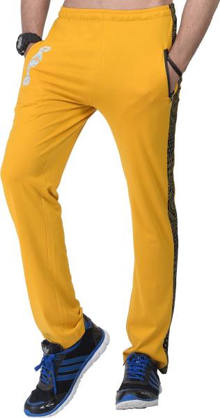 SHAUN Printed Men Yellow Track Pants