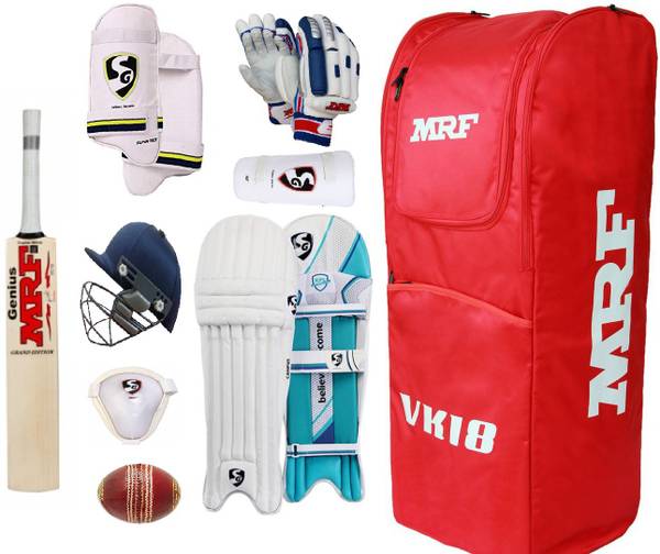 MRF VK-18 GRAND EDITION ENGLISH WILLOW COMPLETE ( FULL SIZE ) IDEAL FOR 15-21 YEARS Cricket Kit