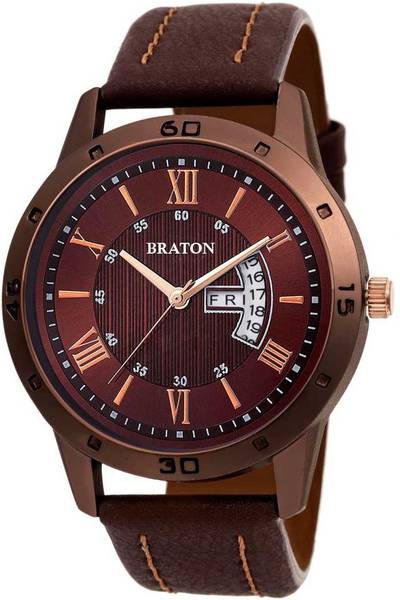 BRATON BT1963SL05 New Generation Brown Dial Brown Leather Strap