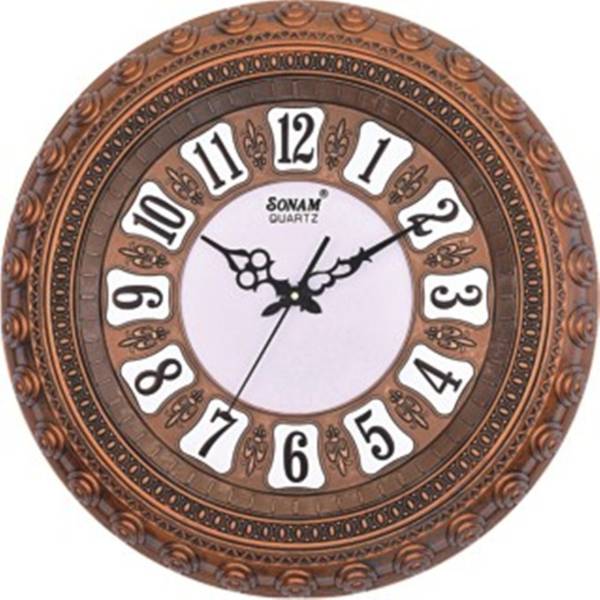 SONAM Analog 3 cm X 51 cm Wall Clock