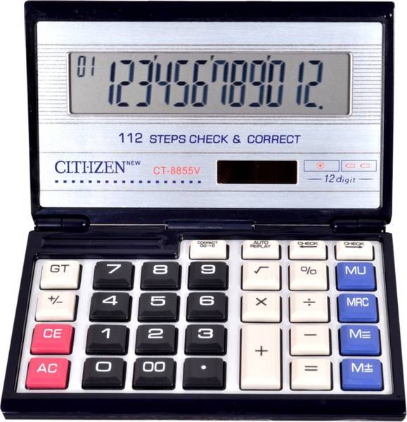 CT CT-8855 Laptop 12 Digit Big Display Basic Calculator