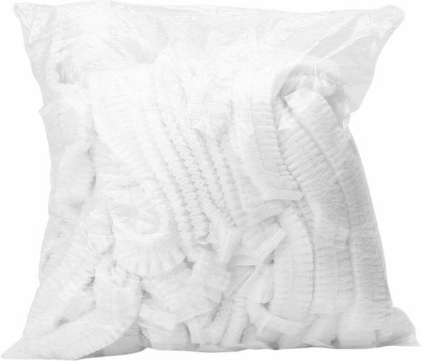 qth Multipurpose White Head Caps Used to Cover A Head While in Surgeries and Cooking, Bathing etc. Cap (Pack of 100) Surgical Head Cap