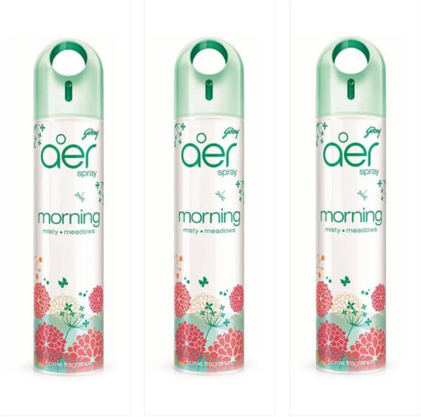 Godrej Aer Morning Misty Meadows (PACK OF 3) Home Fragrance Spray
