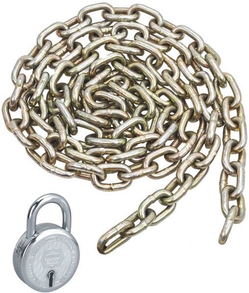 Pretail Strong Metal Chain with Padlock for Locking Car/Vehicle/Luggage/Bike/Goods Cable Lock
