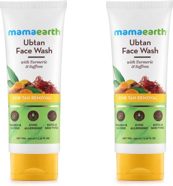 Mamaearth Ubtan Natural with Turmeric & Saffron Men & Women All Skin Types Face Wash