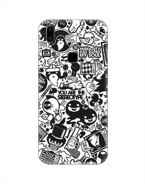 Smutty Back Cover for Vivo Y91, Vivo 1816, Vivo 1817, Vivo 1820, Vivo 1811 - Doodle Print