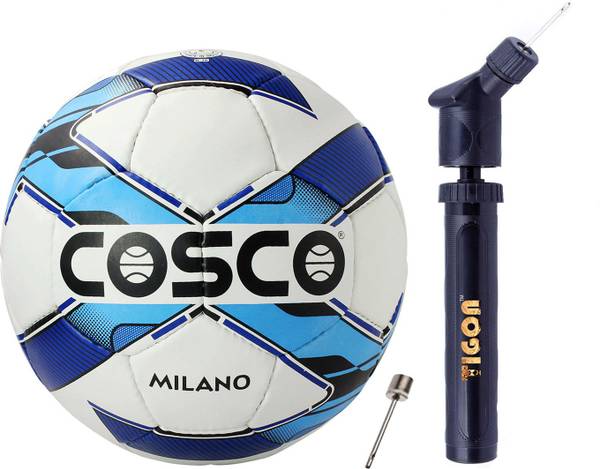 COSCO Football With Tigon Dual Action Ball Pump Football - Size: 5