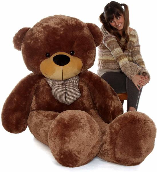 RISHAB ENTERPRISES 5 feet dark brown teddy bear for girlfriend and wife birthday - 150 cm