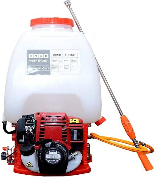 USHA International Knapsack Sprayer Pump 4 Stroke with Petrol Engine 25 L Tank Sprayer