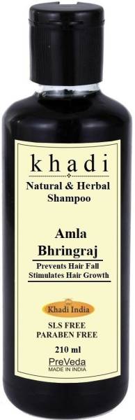 PreVeda Khadi Amla Bhringraj Shampoo Natural & Herbal Best Anti Hair Fall Organic Shampoo Sls & Paraben Free