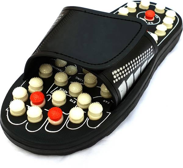 Health Raksha Men Acupressure Slippers/Therapy Foot Relaxing/Yoga Fitness Massage/Orthotic Reflexology Sandals/Acupoint Massage for Men and Women Slid...