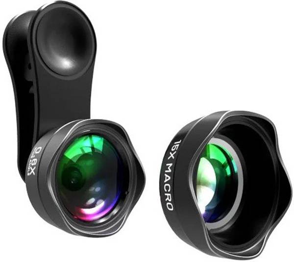 ROQ 2 in 1 Professional Lens Kit 0.6x Super Wide Angle and 15x Super Macro Mobile Phone Lens
