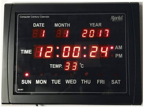 AJANTA Digital 25 cm X 40 cm Wall Clock