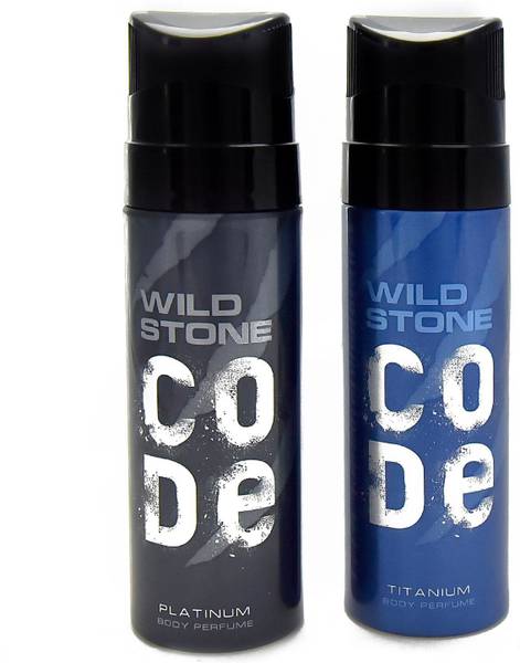 Wild Stone Code Platinum & Titanium Combo Perfume Body Spray - For Men