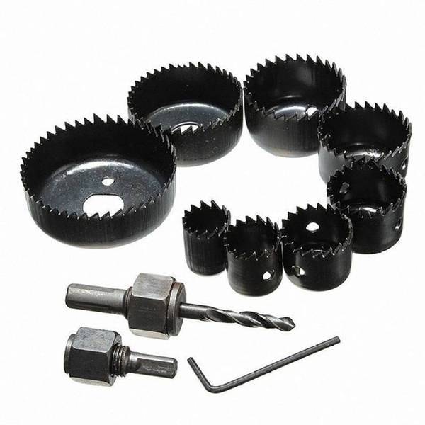 Inditrust 11PC Hole Saw Set11 in 1 Metal Alloys Wood Hole Saw Cutting Set Having Round Circular Cutter Wood Cutter