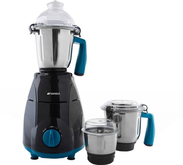 Sansui SMG02 ProHome 750 W Mixer Grinder (3 Jars, Blue, Black)